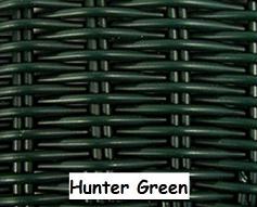 Hunter Green Wicker Resin