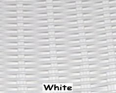 White Wicker Resin